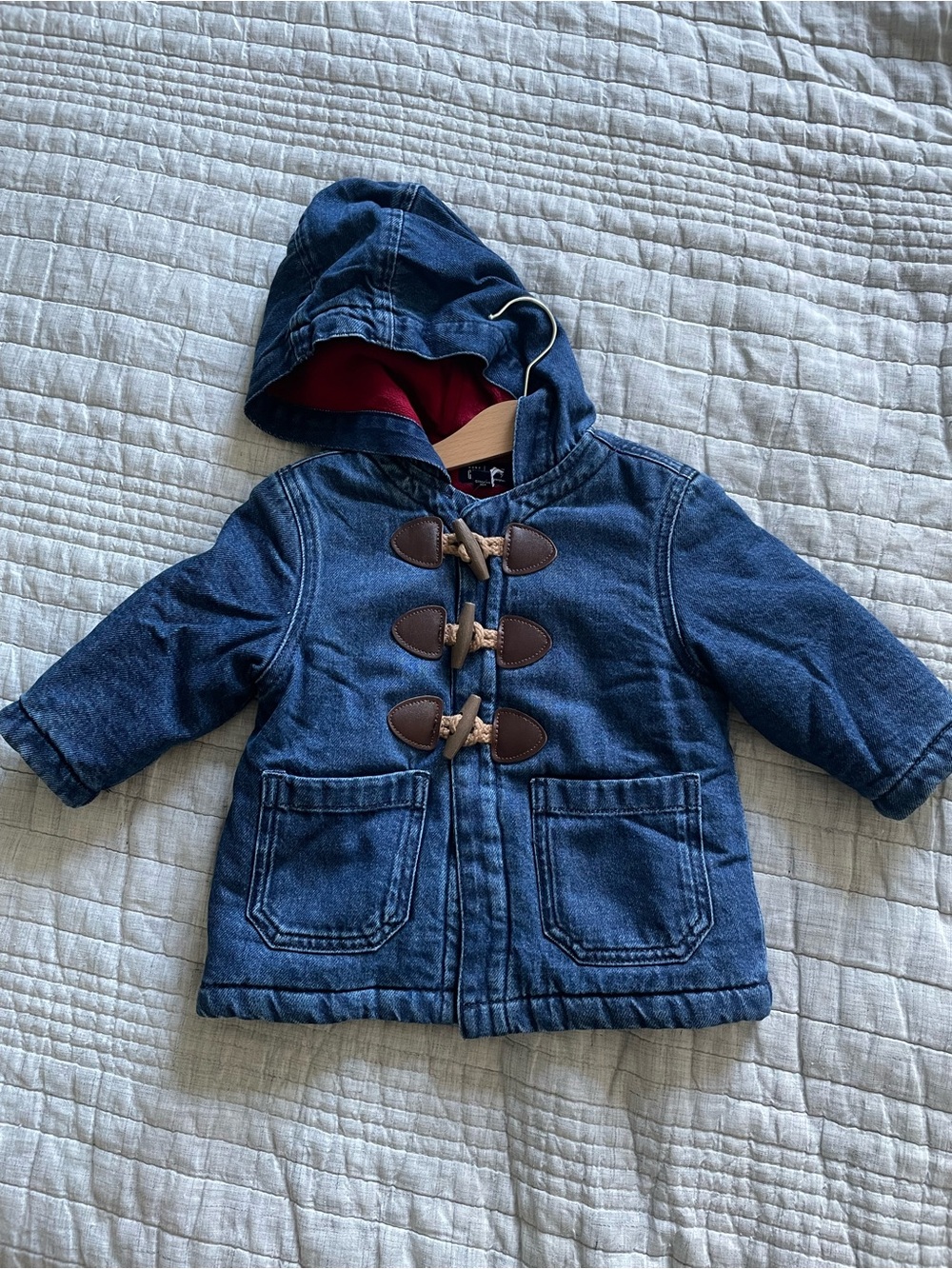 Gap x Paddington Toddler Denim Hooded Toggle Jacket - Blue